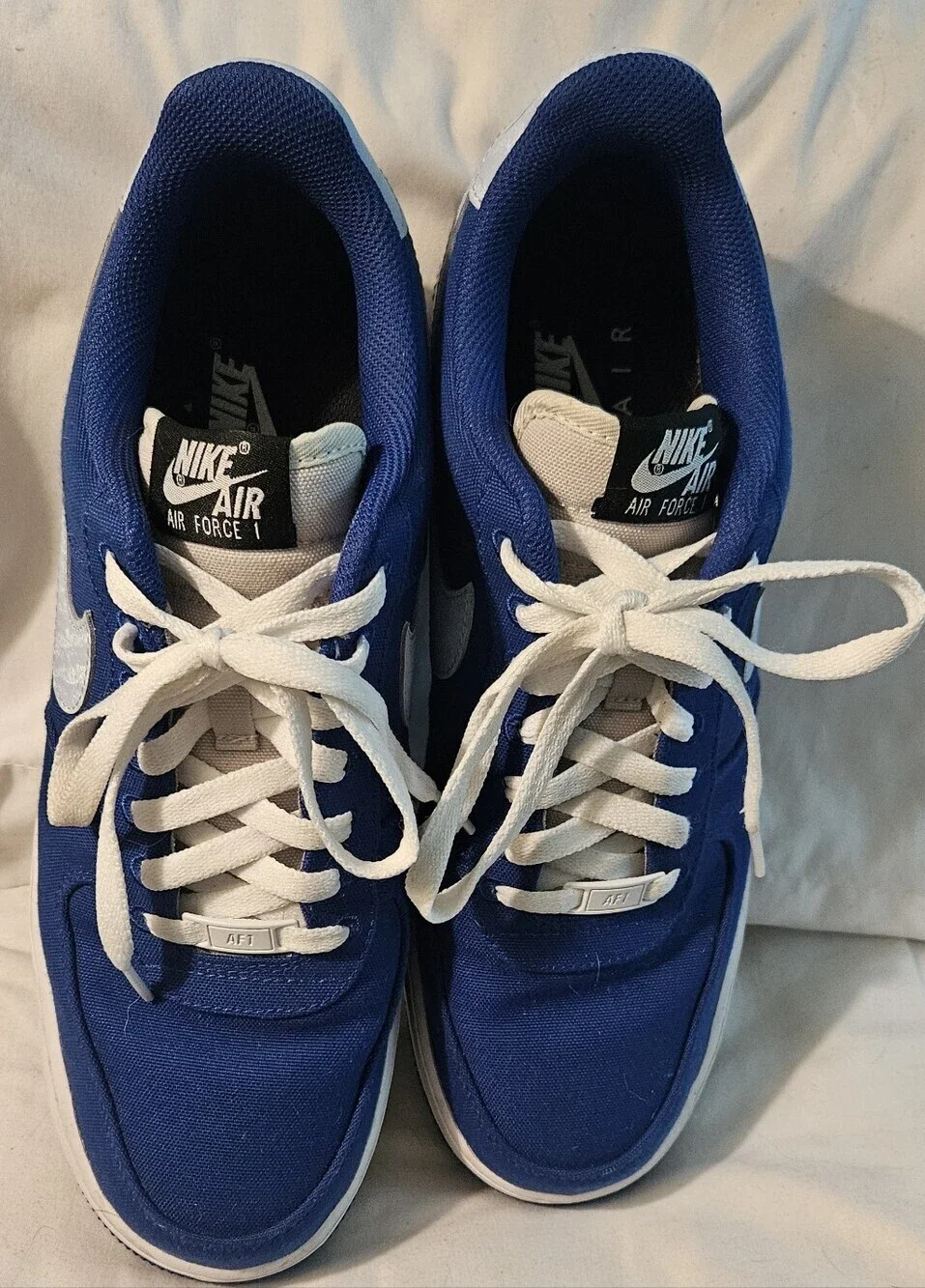 Nike Air Force 1 Royal Blue with White Swoosh Men's Size 10.5 Great Cond